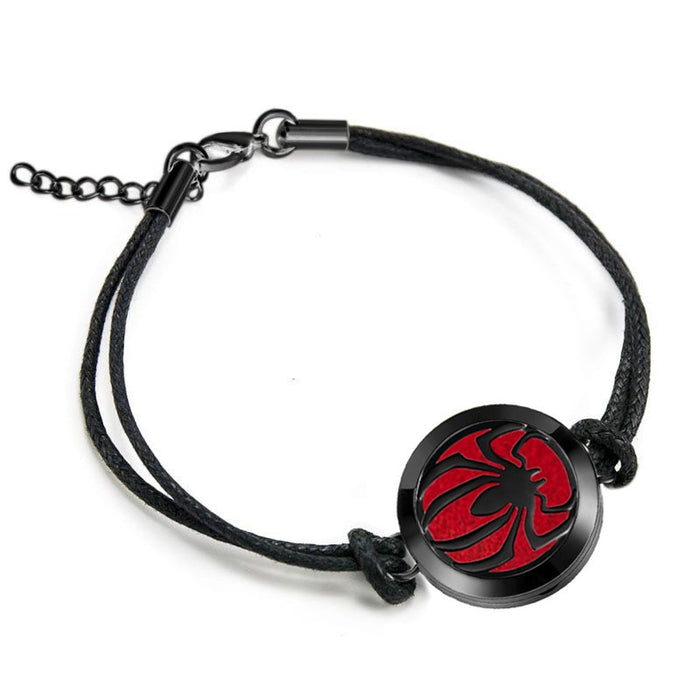 Black Spider Nylon Rope Bracelet Diffuser