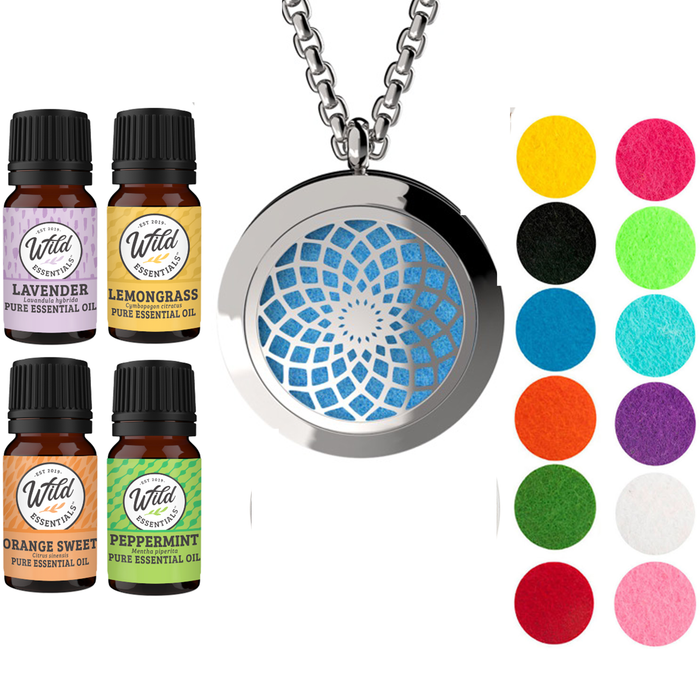 Necklace Diffusers With Oils SUN MANDALA