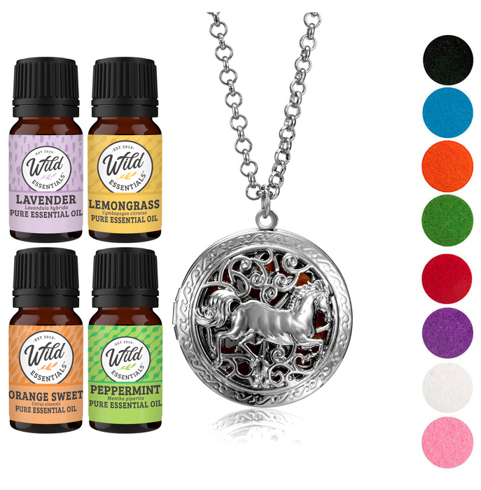Necklace Diffuser With Oils WILD HORSE