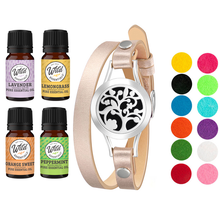 Bracelet Diffusers With Oils ABROL TREE (ROSE GOLD BAND)
