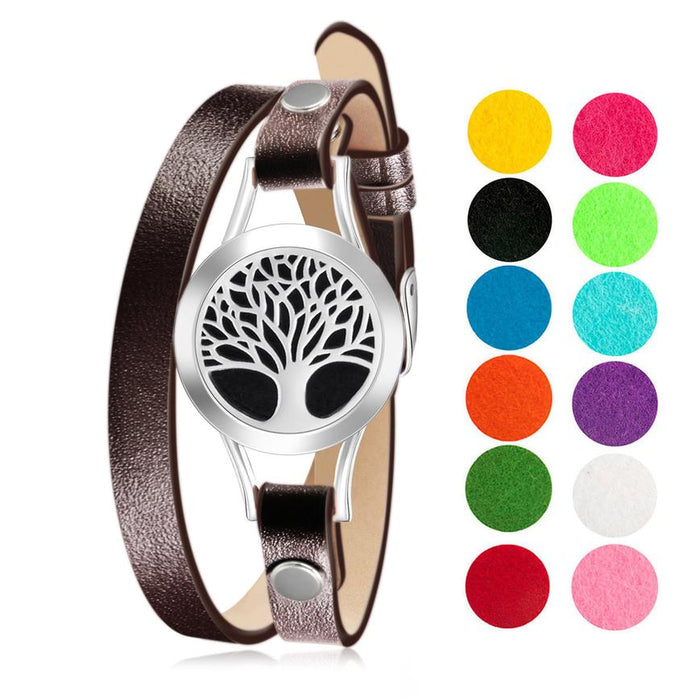 Bracelet Diffusers Without Oils TREE OF LIFE (BROWN BAND)