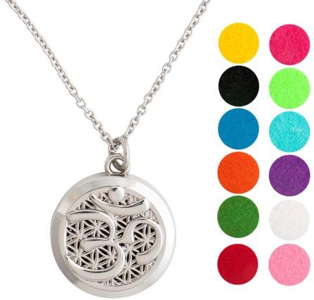 Necklace DIffuser Without Oils AUM (CHROME)