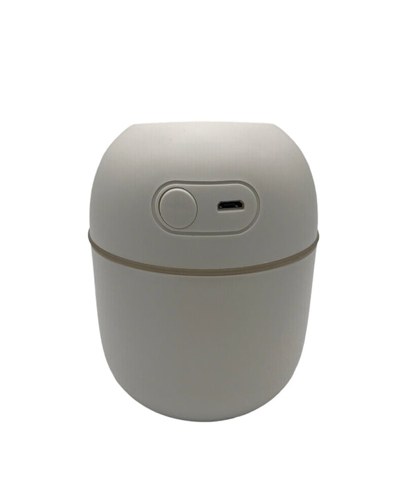 220ml Mini Cool Mist Diffuser/Humidifier, Nightlight, Portable, USB Power - White