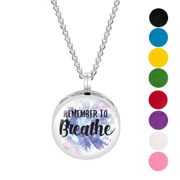 Necklace Diffusers Without Oils REMEMBER TO BREATHE