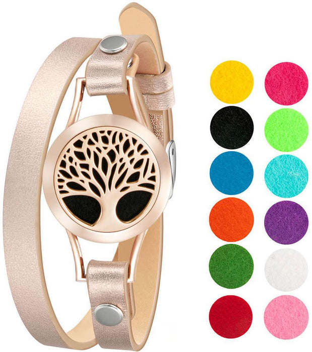 Bracelet Diffusers Without Oils ROSE GOLD TREE OF LIFE (ROSE GOLD BAND)