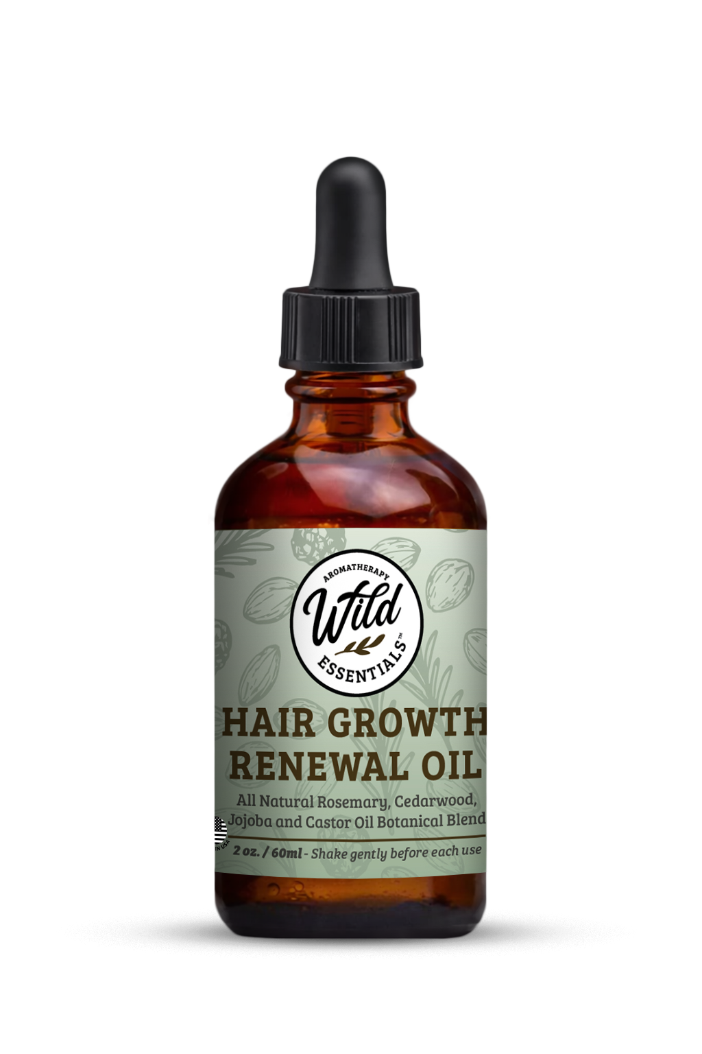 Hair Growth Renewal Oil (2 oz) – Rosemary, Peppermint & Cedarwood Blend