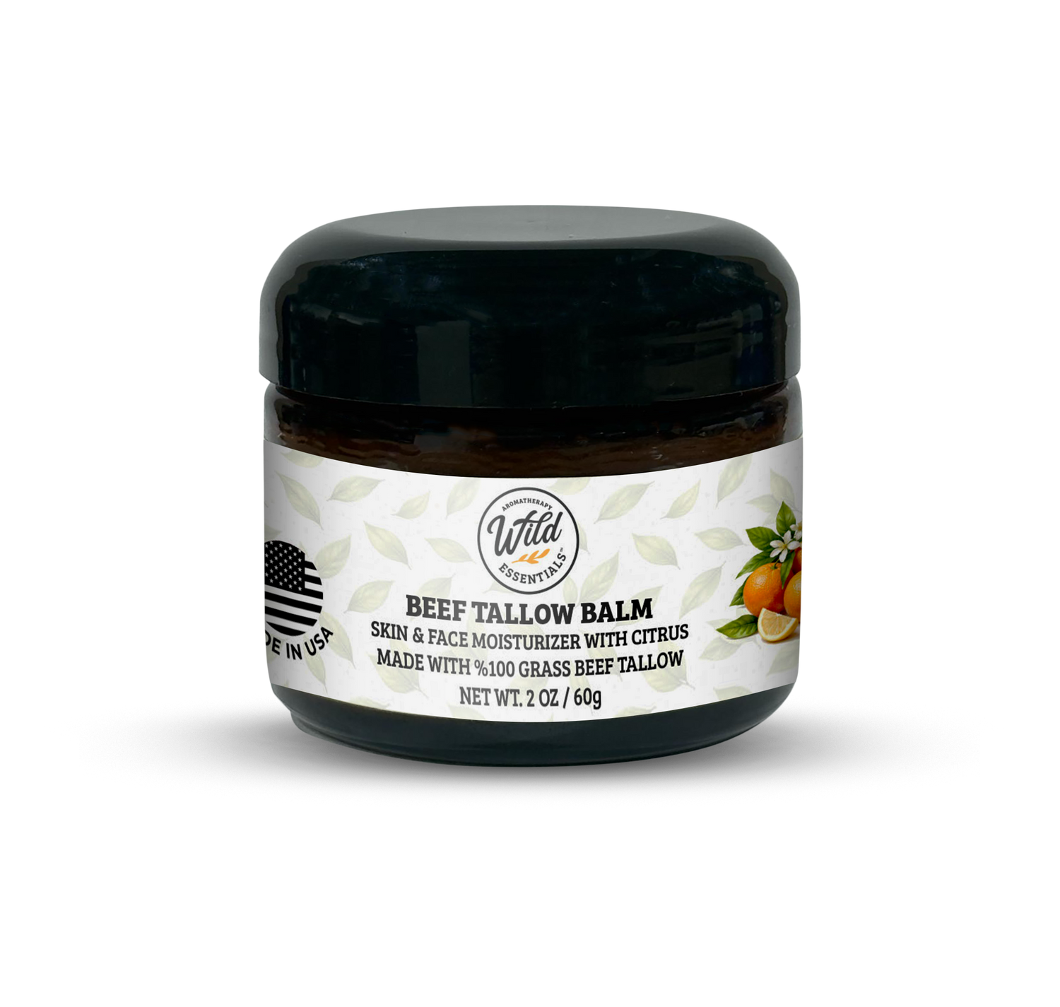 Grass-Fed Tallow Balm – Citrus Essential Oils – Beef Tallow, Olive Oil & Beeswax
