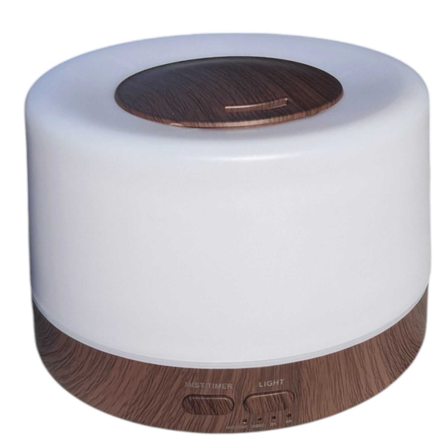 500ml Ultrasonic Home Diffuser, Dark Wood and White, 7 Color LED