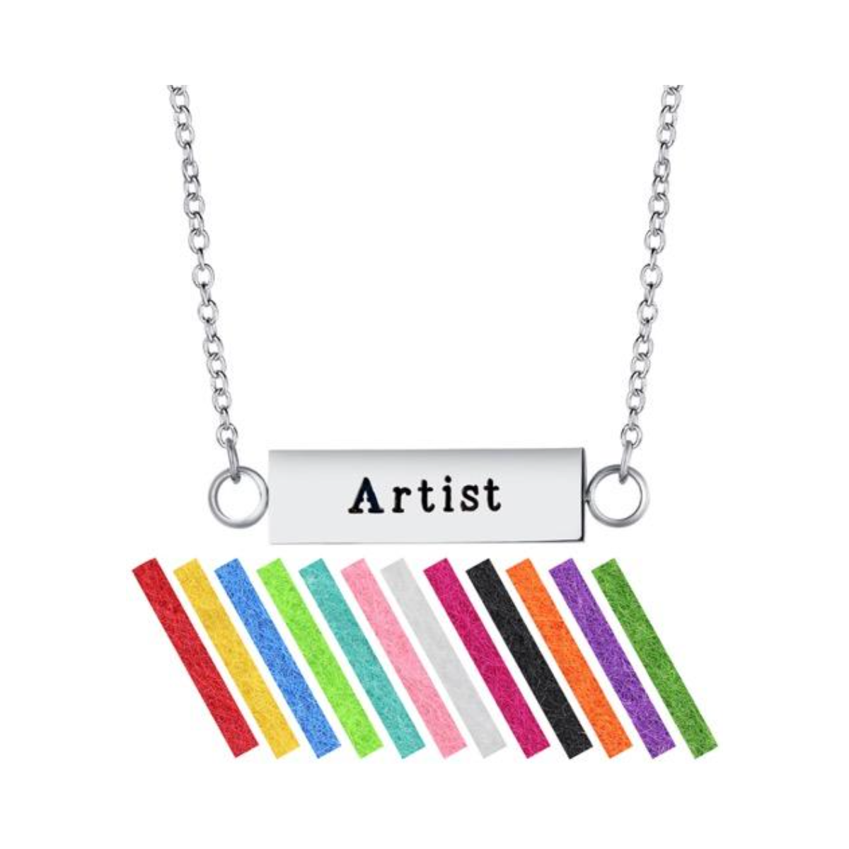 Aromatherapy Diffuser Bar Necklace - Stainless Steel (15 Styles)