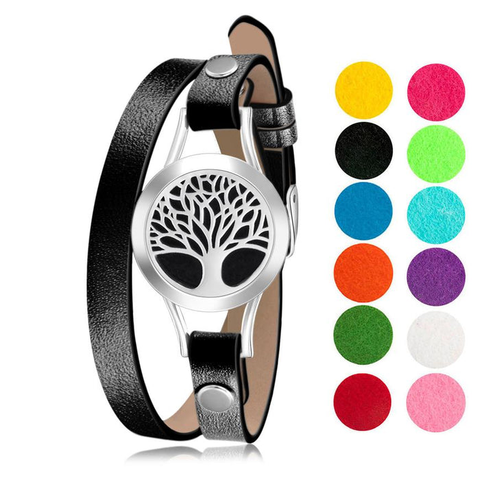 Bracelet Diffusers Without Oils TREE OF LIFE (BLACK BAND)