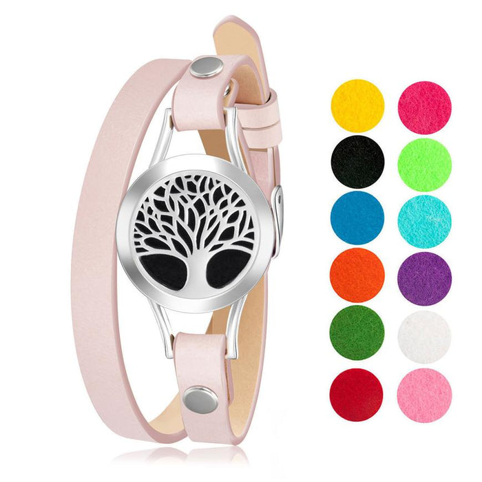 Bracelet Diffusers Without Oils TREE OF LIFE (PINK BAND)