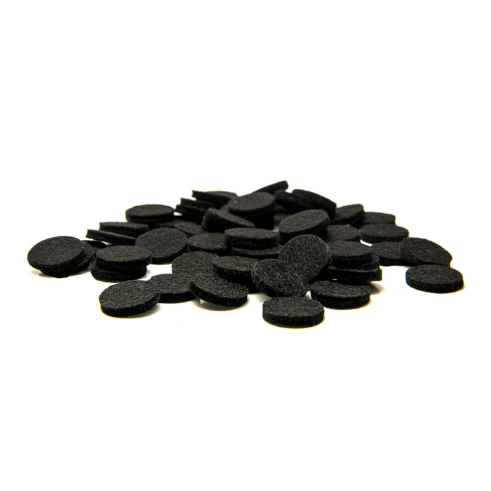 Premium Quality 60pcs - 17mm Diameter, 3mm Thick Essential Oil Aromatherapy Necklace and Bracelet Diffuser Refill Pads (Black)