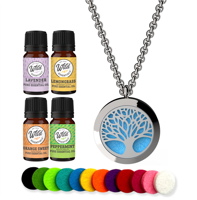 Necklace Diffusers With Oils TREE OF LIFE