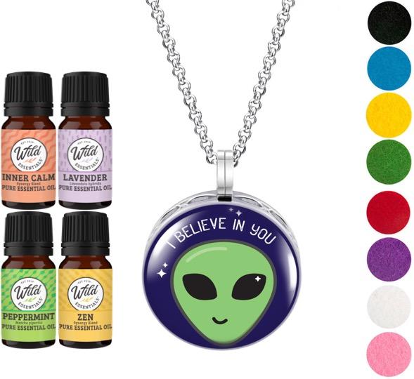 Necklace Diffusers With Oils ALIEN