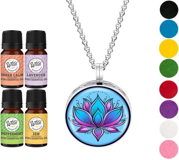 Necklace Diffusers With Oils BLUE LOTUS