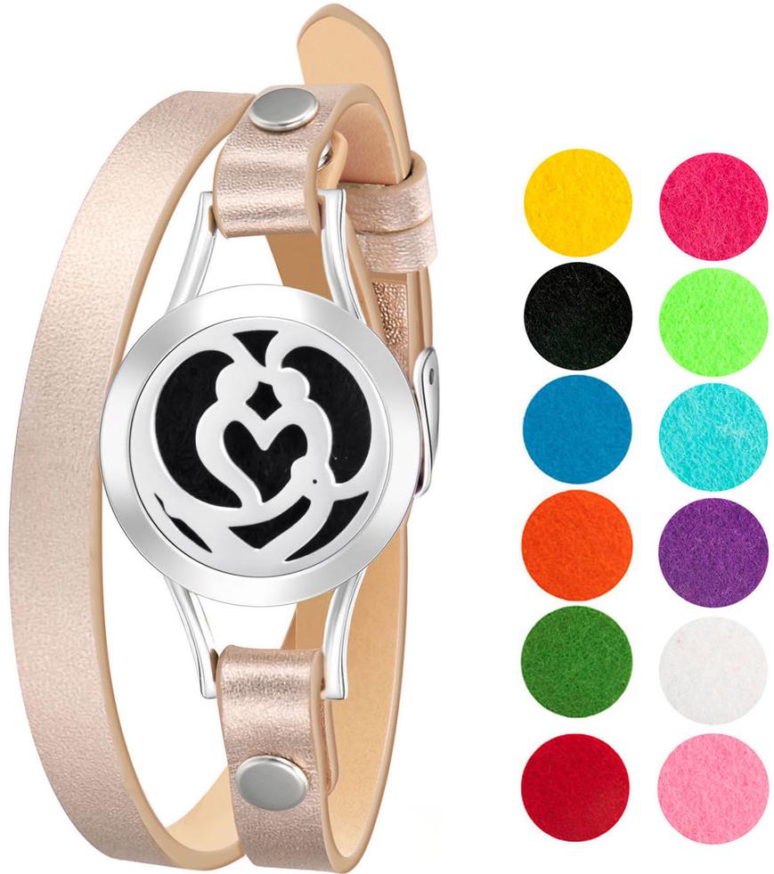 Bracelet Diffusers Without Oils COUPLE'S HEART (ROSE GOLD BAND)