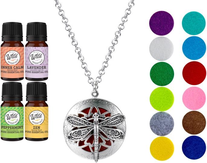 Necklace DIffuser With Oils DRAGONFLY