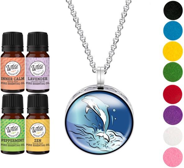 Necklace Diffusers With Oils DOLPHIN