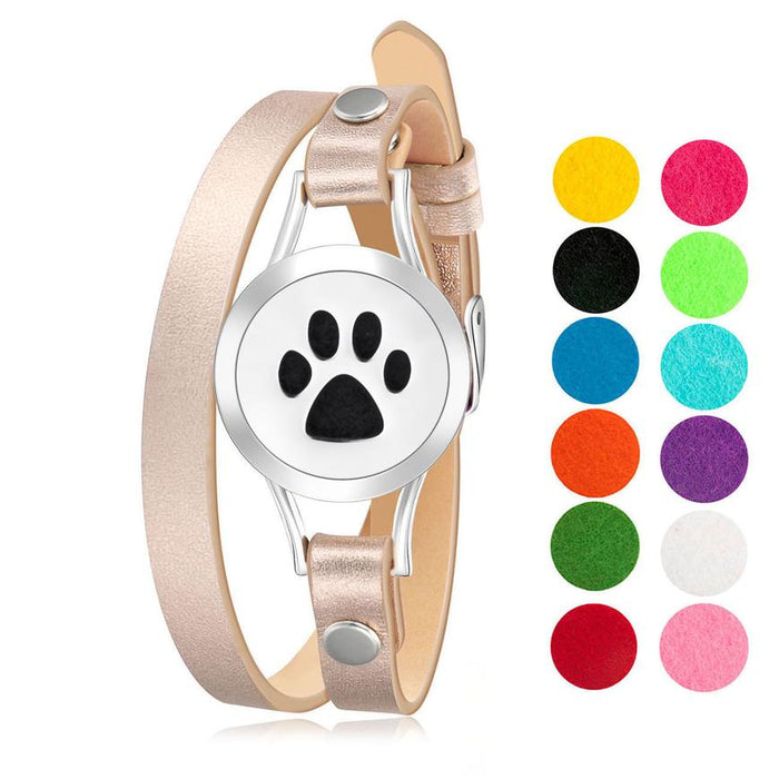 Bracelet Diffusers Without Oils DOG PAW (ROSE GOLD BAND)