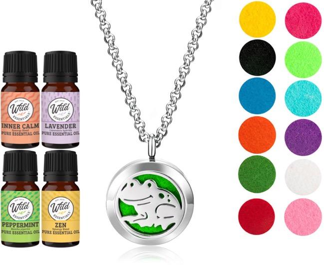 Necklace Diffusers With Oils HAPPY FROG