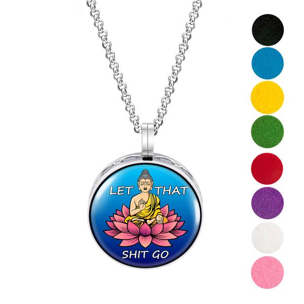 Necklace Diffusers Without Oils LET IT GO LOTUS