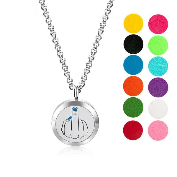 Necklace Diffusers Without Oils MIDDLE FINGER