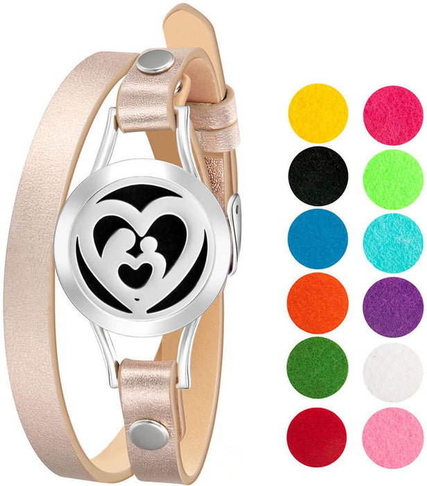 Bracelet Diffusers Without Oils MOTHER'S HEART (ROSE GOLD BAND)