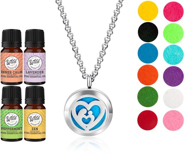 Necklace Diffusers With Oils MOTHER'S HEART