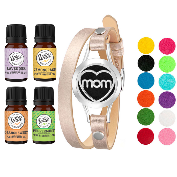 Bracelet Diffusers With Oils MOM (ROSE GOLD BAND)