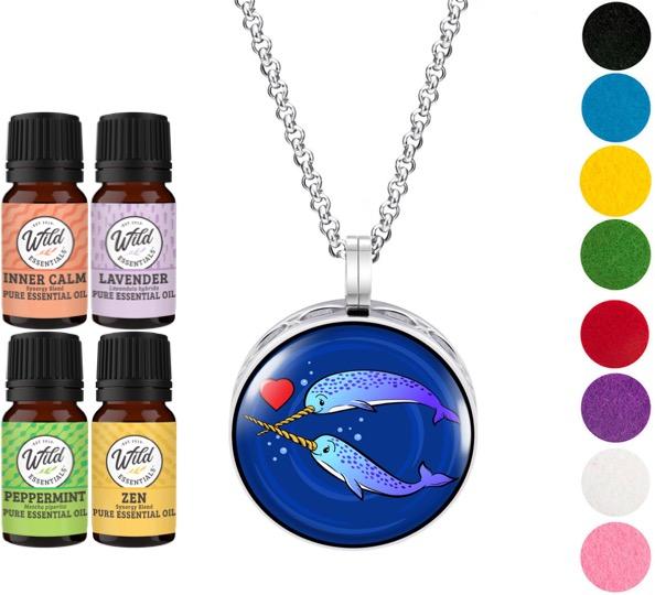 Necklace Diffusers With Oils NARWHALS