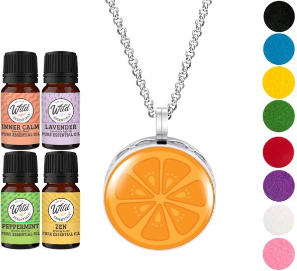 Necklace Diffusers With Oils ORANGE SLICE