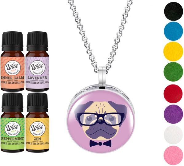 Necklace Diffusers With Oils PUG