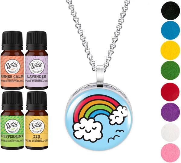 Necklace Diffusers With Oils RAINBOW CLOUD