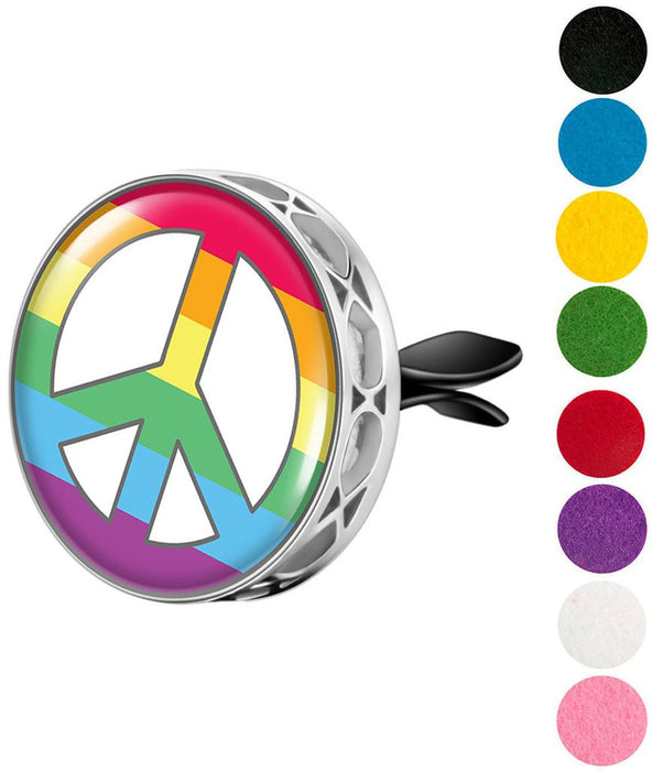 Car Vent Diffusers Without Oils PEACE SIGN (RAINBOW)