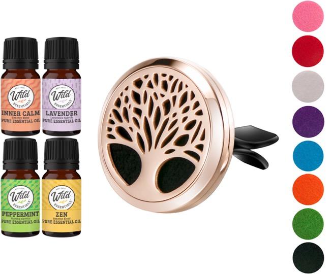Car Vent Diffusers With Oils TREE OF GOLD (ROSE GOLD)