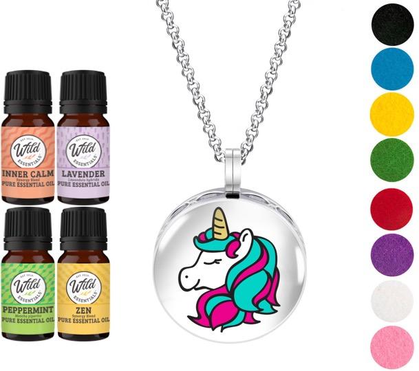 Necklace Diffusers With Oils UNICORN