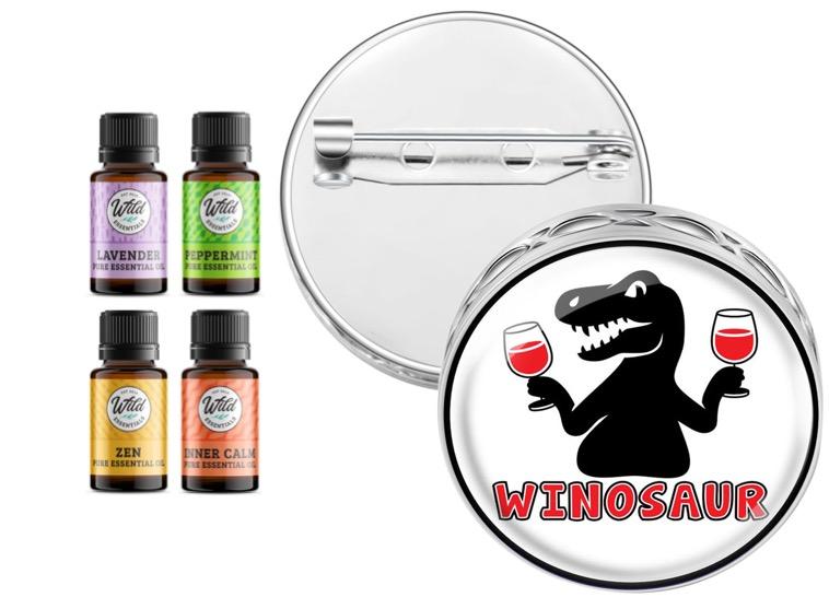 Pin Brooch Diffusers With Oils WINOSAUR